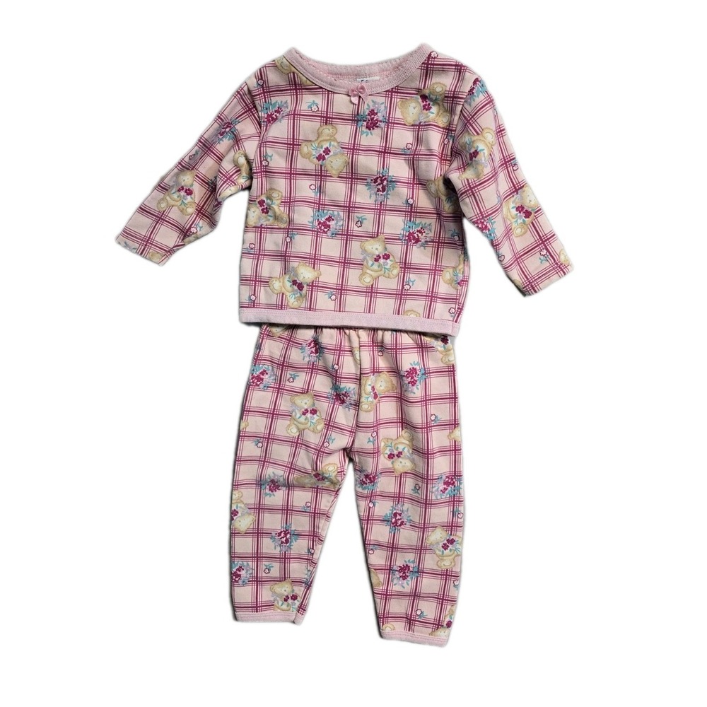 Pro Sport Baby Girls Sweatshirt Pants Set 24 Months Pink Teddy Bears